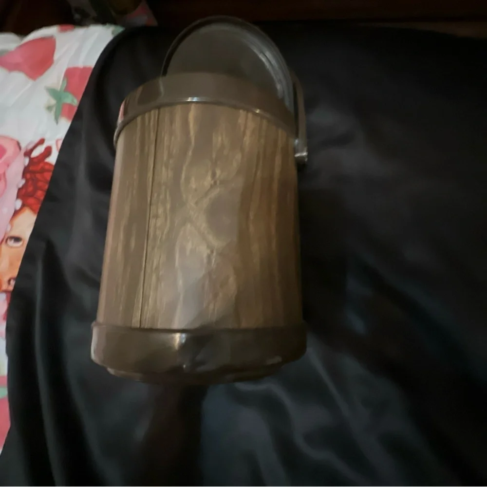 Mid Mod Ice Bucket with Brass Accents